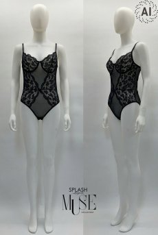 画像13: Juno body set｜ボディスーツ＆ガウン 2点セット（ワイヤー入り・クロッチ開閉式・シースルー）｜Muse Line｜インポートSexyランジェリー【即日発送・サイズ交換NG・メール便対象】輸入下着・ランジェリー   (13)