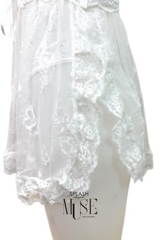 画像10: Charis babydoll｜オープンブラ一体型ベビードール＆Tバックセット（花柄・ホワイト）｜Muse Line｜インポートSexyランジェリー【即日発送・サイズ交換NG・メール便対象】輸入下着・ランジェリー   (10)