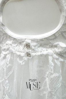 画像13: Charis babydoll｜オープンブラ一体型ベビードール＆Tバックセット（花柄・ホワイト）｜Muse Line｜インポートSexyランジェリー【即日発送・サイズ交換NG・メール便対象】輸入下着・ランジェリー   (13)