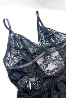 画像8: Diana babydoll｜ガーターベルト付きベビードール＆Tバックセット（ガーターベルト着脱OK）｜Muse Line｜インポートSexyランジェリー【即日発送・サイズ交換NG・メール便対象】輸入下着・ランジェリー   (8)