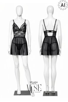 画像21: Diana babydoll｜ガーターベルト付きベビードール＆Tバックセット（ガーターベルト着脱OK）｜Muse Line｜インポートSexyランジェリー【即日発送・サイズ交換NG・メール便対象】輸入下着・ランジェリー   (21)