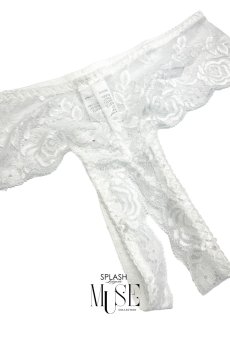 画像13: Eris set｜オープンブラ＆オープンクロッチタンガセット（オープンランジェリー・ホワイト）｜Muse Line｜インポートSexyランジェリー【即日発送・サイズ交換NG・メール便対象】輸入下着・ランジェリー   (13)