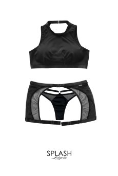 画像16: 【先行予約 10％OFF】Morrigan 3-pcs set｜ブラ＆Tバック＆ガーターセット（マイクロファイバー）｜Muse Line｜インポートSexyランジェリー【即日発送・サイズ交換NG・メール便対象】輸入下着・ランジェリー   (16)