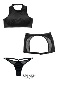 画像13: 【先行予約 10％OFF】Morrigan 3-pcs set｜ブラ＆Tバック＆ガーターセット（マイクロファイバー）｜Muse Line｜インポートSexyランジェリー【即日発送・サイズ交換NG・メール便対象】輸入下着・ランジェリー   (13)