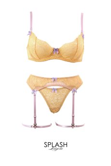 画像9: 【先行予約 10％OFF】Hebe 3pcs set｜シースルーブラ＆ガーターベルト＆Tバック＆レッグバンド（4点セット）｜Muse Line｜インポートSexyランジェリー【即日発送・サイズ交換NG・メール便対象】輸入下着・ランジェリー   (9)