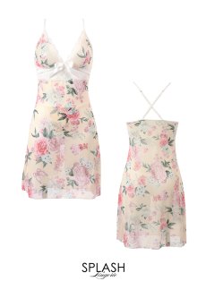 画像19: 【先行予約 10％OFF】Flora babydoll robe set｜ベビードール＆ガウン＆Tバック（クリームイエロー・純白レース・3点セット）｜Muse Line｜インポートSexyランジェリー【即日発送・サイズ交換NG・メール便対象】輸入下着・ランジェリー   (19)