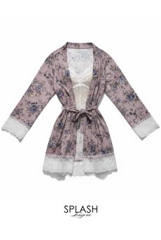 画像16: 【先行予約 10％OFF】Nysa babydoll robe set｜ベビードール＆ガウン＆Tバック（パープル・花柄レース・3点セット）｜Muse Line｜インポートSexyランジェリー【即日発送・サイズ交換NG・メール便対象】輸入下着・ランジェリー   (16)