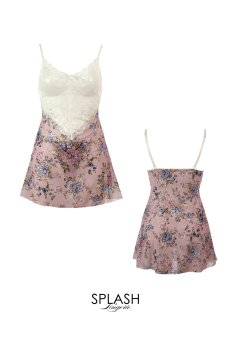 画像18: 【先行予約 10％OFF】Nysa babydoll robe set｜ベビードール＆ガウン＆Tバック（パープル・花柄レース・3点セット）｜Muse Line｜インポートSexyランジェリー【即日発送・サイズ交換NG・メール便対象】輸入下着・ランジェリー   (18)