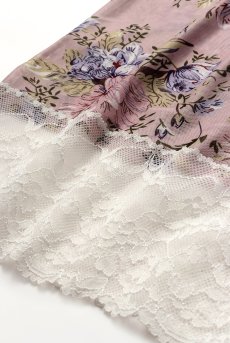 画像26: 【先行予約 10％OFF】Nysa babydoll robe set｜ベビードール＆ガウン＆Tバック（パープル・花柄レース・3点セット）｜Muse Line｜インポートSexyランジェリー【即日発送・サイズ交換NG・メール便対象】輸入下着・ランジェリー   (26)