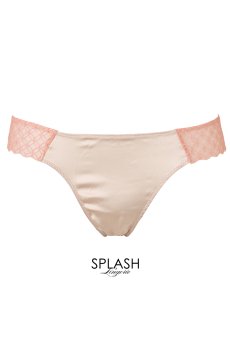画像1: Honoka brief 帆花 | ショーツ・シルク・ペールピンク×ミントグリーン | N bijoux エヌビジュー【サイズ交換NG・クーポン割引対象外・メール便対象】 輸入下着・高級ランジェリー   (1)