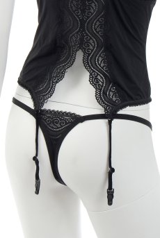 画像14: 在庫限り｜XXLサイズ｜Diyosa corset | ガーターベルト付きコルセット＆Tバックセット   | 高級Sexyランジェリー Obsessive【即日発送・サイズ交換NG】輸入下着・ランジェリー   (14)
