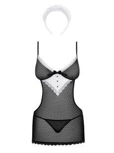 画像7: Maidme set 5pcs | シースルーのメイドコスチューム風ランジェリー・ブラ＆ガーターベルト＆ショーツ・5点セット   | 高級Sexyランジェリー Obsessive【即日発送・サイズ交換NG】輸入下着・ランジェリー   (7)