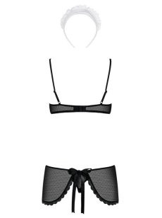 画像8: Maidme set 5pcs | シースルーのメイドコスチューム風ランジェリー・ブラ＆ガーターベルト＆ショーツ・5点セット   | 高級Sexyランジェリー Obsessive【即日発送・サイズ交換NG】輸入下着・ランジェリー   (8)