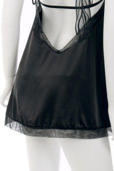 画像14: Alifini chemise | 大きな翼で魅了するスリップドレス＆Tバックの2点セット・バックシャン・ブラック・タンガ   | 高級Sexyランジェリー Obsessive【即日発送・サイズ交換NG】輸入下着・ランジェリー  （再入荷なし） (14)