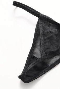 画像15: Sherila corset thong |  ガーターベルト付きコルセット＆タンガ2点セット（シースルー・フリンジ・チュールレース・ブラック）  | Obsessive 高級Sexyランジェリー【即日発送・サイズ交換NG】輸入下着・ランジェリー    (15)