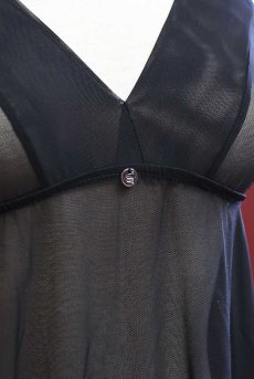 画像16: Latinesa babydoll | ベビードール＆タンガ（ワイヤーなし・フラワーモチーフ・シースルー・レーサーバック・ブラック）| Obsessive 高級Sexyランジェリー【即日発送・サイズ交換NG】輸入下着・ランジェリー   (16)