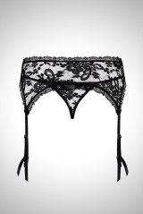 Catia garter belt | 総レースのガーターベルト＆Tバックセット・黒   | 高級Sexyランジェリー Obsessive【即日発送・サイズ交換NG】※メール便対象※輸入下着・ランジェリー  