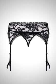 画像1: Catia garter belt | 総レースのガーターベルト＆Tバックセット・黒   | 高級Sexyランジェリー Obsessive【即日発送・サイズ交換NG】※メール便対象※輸入下着・ランジェリー   (1)