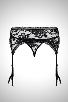 Catia garter belt | 総レースのガーターベルト＆Tバックセット・黒   | 高級Sexyランジェリー Obsessive【即日発送・サイズ交換NG】※メール便対象※輸入下着・ランジェリー 