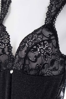画像17: 在庫限り｜L/XLサイズ｜Elisetta teddy | テディ・ボディ・ノンパテッド・ブラック×シルバーラメ   | 高級Sexyランジェリー Obsessive【即日発送・サイズ交換NG】※メール便対象※輸入下着・ランジェリー  （再入荷なし） (17)