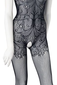 画像15: F234 black | フィッシュネットが妖美なバストを演出するボディストッキング・黒・オープンクロッチ   | 高級Sexyランジェリー Obsessive【即日発送・サイズ交換NG・メール便対象】輸入下着・ランジェリー   (15)