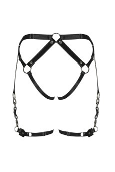 画像1: A762 harness | 黒のハーネス（ボンテージ・ブラック)   | 高級Sexyランジェリー Obsessive【即日発送・サイズ交換NG】輸入下着・ランジェリー   (1)