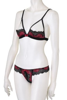 画像11: Tulia Sexy SET | L/XLサイズ｜オープンバストブラ＆オープンクロッチショーツ＋シースルーローブ｜人気商品セット   | 高級Sexyランジェリー 【即日発送・サイズ交換NG】輸入下着・ランジェリー   (11)