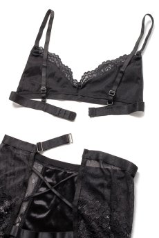 画像19: Blanita 3pcs set | ブラ＆ガーターベルト＆タンガ3点セット・Tバック・ブラック   | 高級Sexyランジェリー Obsessive【送料無料・即日発送・サイズ交換NG】輸入下着・ランジェリー  （再入荷なし） (19)