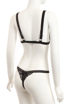 画像14: Eloissa 2pcs set | ストラッピーブラ＆タンガ2点セット・ノンワイヤー・Tバック・ブラック   | 高級Sexyランジェリー Obsessive【即日発送・サイズ交換NG・メール便対象】輸入下着・ランジェリー   (14)