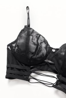 画像13: Roxelia 2 pcs set | ワイヤー入りブラ&タンガ 2点セット（シースルー・ブラック）| Obsessive 高級Sexyランジェリー【即日発送・サイズ交換NG・メール便対象】輸入下着・ランジェリー   (13)