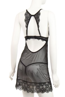 画像14: Renelia chemise | スリップドレス＆Gストリングタンガ2点セット・Tバック・ブラック   | 高級Sexyランジェリー Obsessive【送料無料・即日発送・サイズ交換NG】輸入下着・ランジェリー   (14)