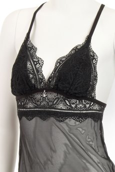 画像15: Renelia chemise | スリップドレス＆Gストリングタンガ2点セット・Tバック・ブラック   | 高級Sexyランジェリー Obsessive【送料無料・即日発送・サイズ交換NG】輸入下着・ランジェリー   (15)