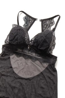画像19: Renelia chemise | スリップドレス＆Gストリングタンガ2点セット・Tバック・ブラック   | 高級Sexyランジェリー Obsessive【送料無料・即日発送・サイズ交換NG】輸入下着・ランジェリー   (19)