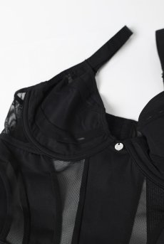 画像19: 在庫限り｜Chic Amoria crotchless teddy | テディ（ワイヤーあり・シースルー・オープンクロッチ・ブラック）  | Obsessive 高級Sexyランジェリー【即日発送・サイズ交換NG】輸入下着・ランジェリー   (再入荷なし) (19)
