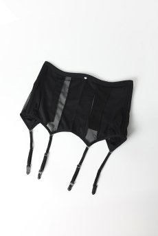 画像11: Chic Amoria corset & thong |  ガーターベルト付きコルセット＆タンガ2点セット（ワイヤーあり・シースルー・ブラック）  | Obsessive 高級Sexyランジェリー【即日発送・サイズ交換NG】輸入下着・ランジェリー    (11)