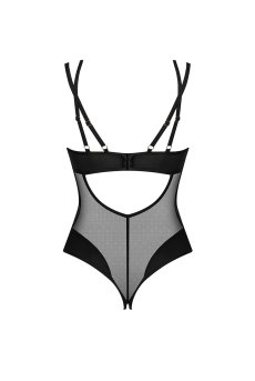 画像2: Nesari crl teddy | クロッチレステディ（ワイヤーなし・オープンクロッチ・シースルー・ブラック）  | Obsessive 高級Sexyランジェリー【即日発送・サイズ交換NG・メール便対象】輸入下着・ランジェリー    (2)
