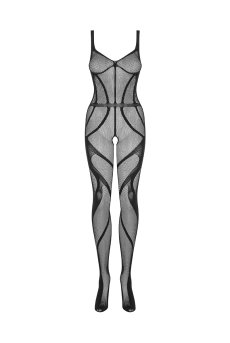 画像1: Body stocking G336 | ボディストッキング（クロッチレス・ニット素材・ブラック ）  |  Obsessive 高級Sexyランジェリー【即日発送・サイズ交換NG】輸入下着・ランジェリー   (1)