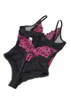 画像12: Rosenty teddy | テディ・ワイヤー入り・ブラック×ピンク  | Obsessive 高級Sexyランジェリー【即日発送・サイズ交換NG】輸入下着・ランジェリー    (12)