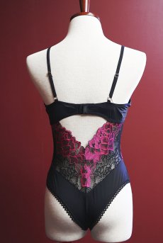 画像17: Rosenty teddy | テディ・ワイヤー入り・ブラック×ピンク  | Obsessive 高級Sexyランジェリー【即日発送・サイズ交換NG】輸入下着・ランジェリー    (17)