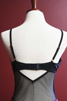 画像20: Rosenty corset |ガーターベルト付きコルセット＆クロッチレスタンガ2点セット・ブラック×ピンク | obsessive 高級Sexyランジェリー【即日発送・サイズ交換NG・メール便対象】輸入下着・ランジェリー   (20)