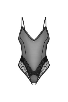 画像1: Blomentis crl teddy | テディ（ワイヤーなし・リボン・シースルー・ブラック）  | Obsessive 高級Sexyランジェリー【即日発送・サイズ交換NG・メール便対象】輸入下着・ランジェリー    (1)