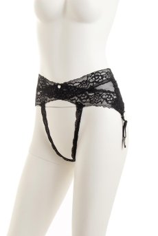 画像9: Lacrisia garter belt | クロッチレスガーターベルト・総レース・ブラック   | 高級Sexyランジェリー Obsessive【即日発送・サイズ交換NG】※メール便対象※輸入下着・ランジェリー   (9)