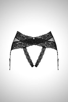 画像1: Lacrisia garter belt | クロッチレスガーターベルト・総レース・ブラック   | 高級Sexyランジェリー Obsessive【即日発送・サイズ交換NG】※メール便対象※輸入下着・ランジェリー   (1)