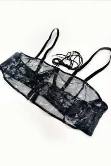 画像12: Corrosis 2-pcs set｜ブラ＆タンガ2点セット（ワイヤーあり・ブラック） | Obsessive 高級Sexyランジェリー【即日発送・サイズ交換NG・メール便対象】輸入下着・ランジェリー   (12)
