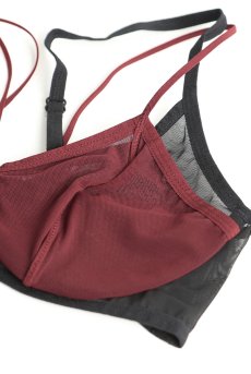 画像13: Parisel 3-pcs set｜ブラ＆タンガ＆ガータベルト3点セット（ワイヤーあり・シースルー・黒×赤） | Obsessive 高級Sexyランジェリー【即日発送・サイズ交換NG・メール便対象】輸入下着・ランジェリー   (13)