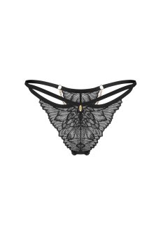 画像1: Matildea Black  thong ｜Tバックショーツ（シースルー・黒） | Obsessive 高級Sexyランジェリー【サイズ交換NG・メール便対象】輸入下着・ランジェリー   (1)
