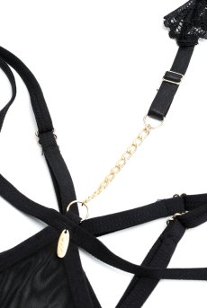 画像23: Matildea Black crotchless teddy  | テディ（トップレス・クロッチレス・ワイヤーなし・オープンクロッチ・穴あき・黒）  | Obsessive 高級Sexyランジェリー【サイズ交換NG・メール便対象】輸入下着・ランジェリー    (23)