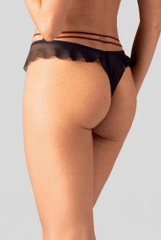 画像2: Parisel panties |ノーマルショーツ(シースルー・フリル・黒) | Obsessive 高級Sexyランジェリー【即日発送・サイズ交換NG・メール便対象】輸入下着・ランジェリー   (2)