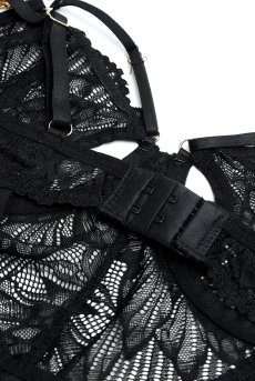 画像18: Matildea Black chemise & thong  ｜ブラ付きスリップ＆Tバックショーツ（ワイヤー入り・レース・黒・ベビードール） | Obsessive 高級Sexyランジェリー【即日発送・サイズ交換NG・メール便対象】輸入下着・ランジェリー   (18)