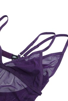 画像11: Vibres corset & thong｜ ガーターベルト付きコルセット＆Tバックショーツ2点セット（ワイヤーなし・シースルー・バイオレット）   | 高級Sexyランジェリー Obsessive【即日発送・サイズ交換NG・メール便対象】輸入下着・ランジェリー   (11)
